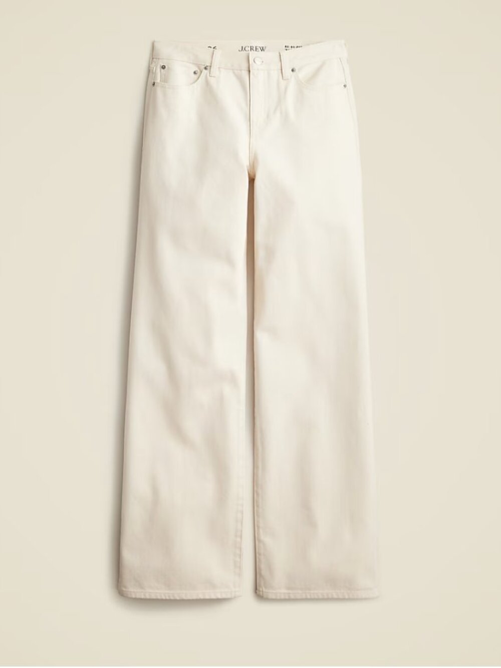 NWT J. Crew ‘84 Low Rise Wide Leg Jeans (Ecru wash) - Size 30